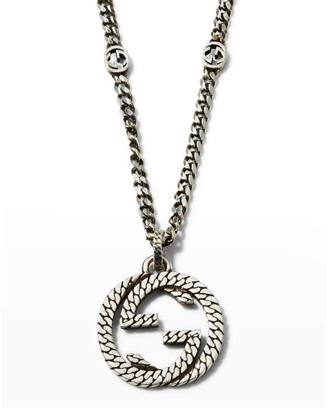 gucci mens necklace australia|gucci silver and onyx necklace.